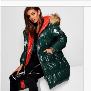 Midnight green puffer jacket